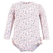 Girls Rashguard Toddler Swimsuit, Pink Primrose, 2T
